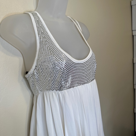 Laundry by SS LA | Pearl Sequin Pleated Valentines Sparkly Party Tank Mini Dress - Picture 5 of 16